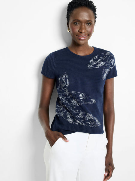NIC+ZOE Midnight Garden Sweater Tee