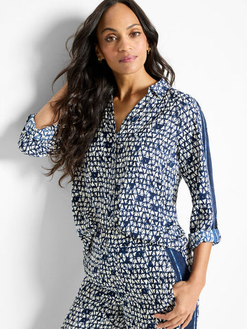 NIC+ZOE Etched Angles Shirt