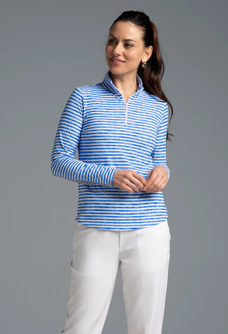 IBKUL Landon Stripe Long Sleeve Top