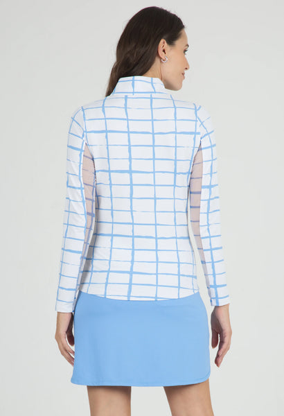 IBKUL Peri Cordova Print Long Sleeve Top