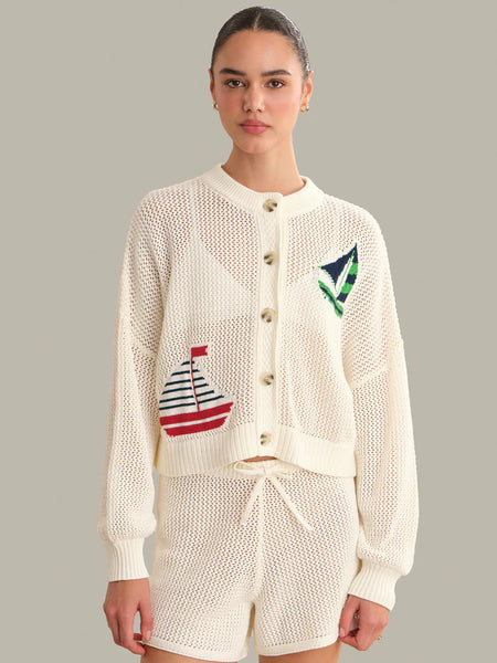 Mesh Nautical Cardigan