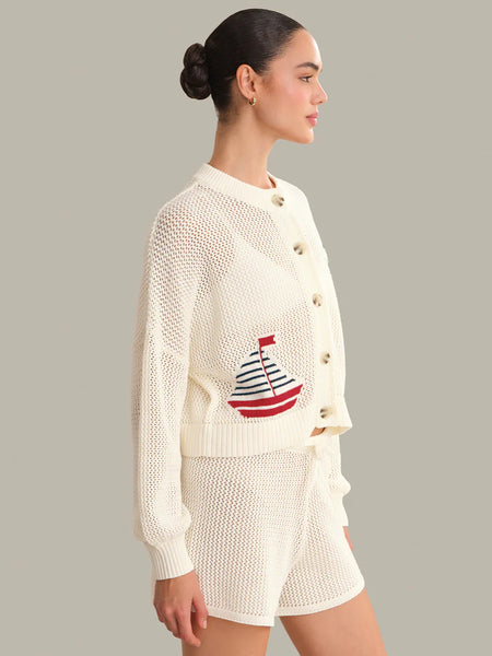 Mesh Nautical Cardigan