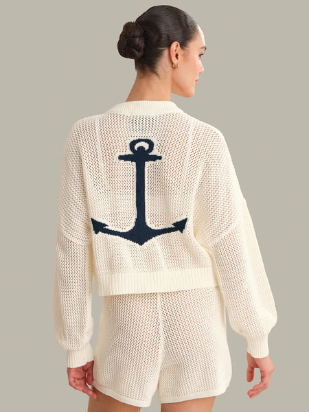 Mesh Nautical Cardigan