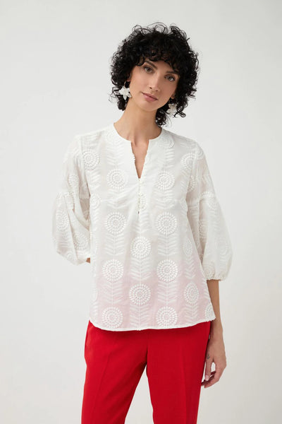 Daisy Embroidered Top