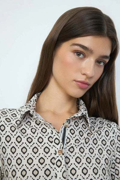 Bariloche Diamond Print Blouse