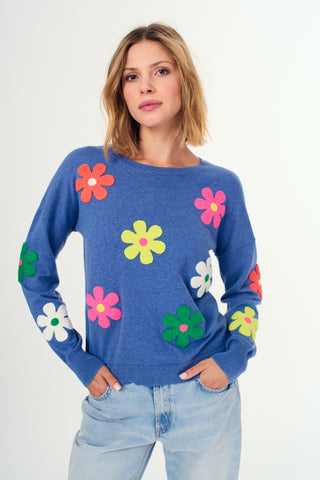 Neon Flower Sweater
