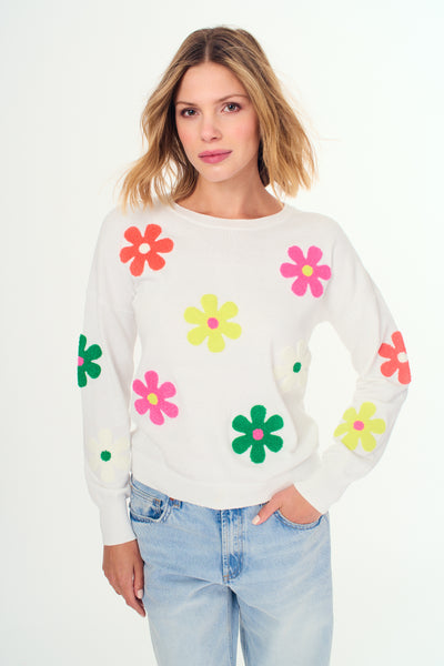 Neon Flower Sweater