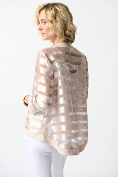 Joseph Ribkoff Asymmetrical Stripe Jacket