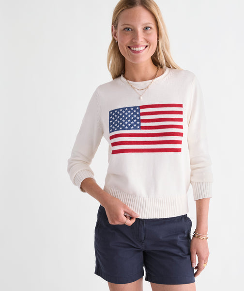 Vineyard Vines Katie Cotton Flag Sweater