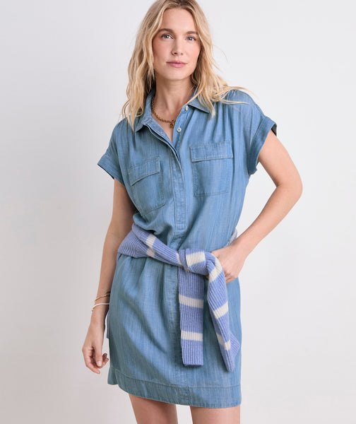Vineyard Vines Margo Chambray Shirtdress