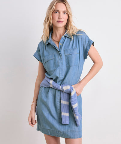 Vineyard Vines Margo Chambray Shirtdress