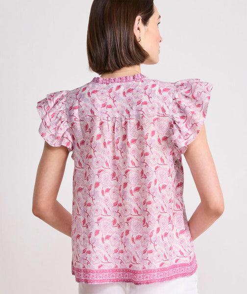 Vineyard Vines Adare Double Ruffle Top