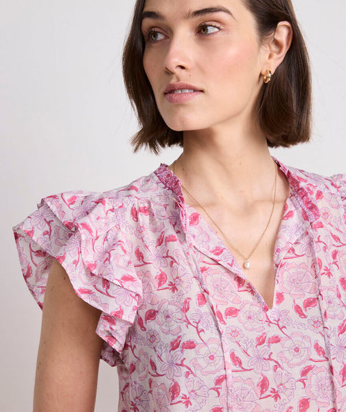 Vineyard Vines Adare Double Ruffle Top