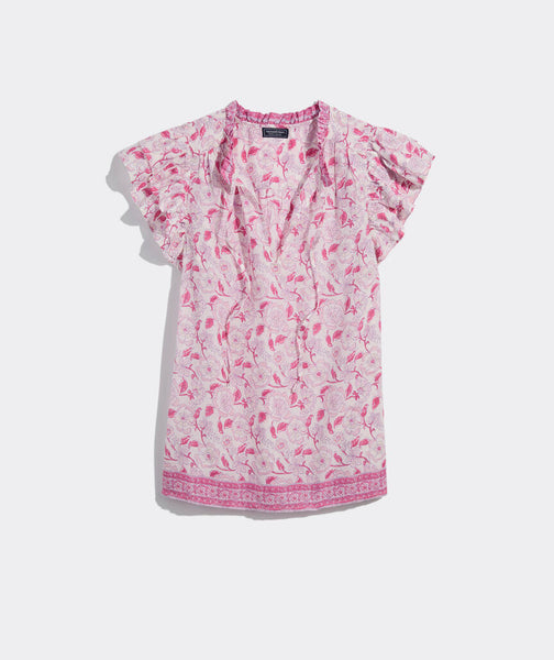Vineyard Vines Adare Double Ruffle Top