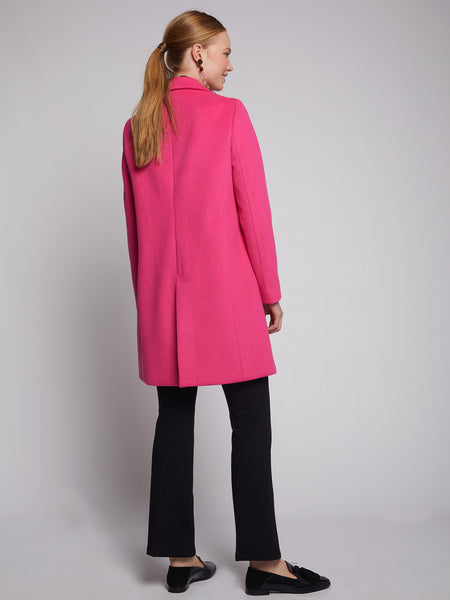 Vilagallo Herringbone Pink Coat