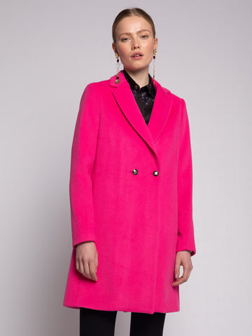 Vilagallo Herringbone Pink Coat