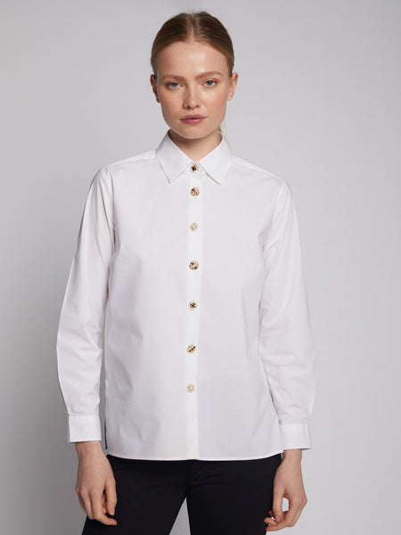 Vilagallo Crystal Button Shirt