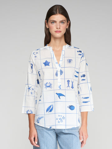 Vilagallo Sea Print Top