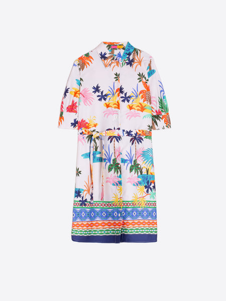 Vilagallo Palmeras Print Dress
