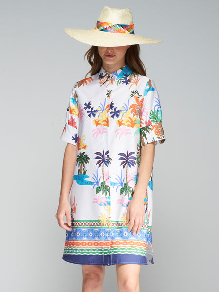 Vilagallo Palmeras Print Dress