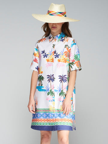Vilagallo Palmeras Print Dress