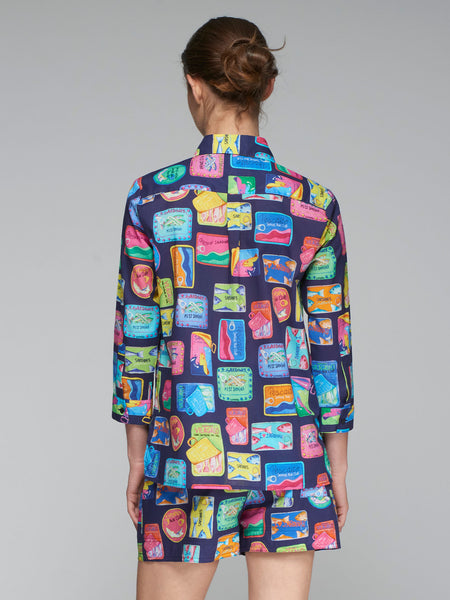 Vilagallo Sardine Print Shirt