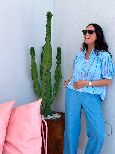 Vilagallo Pineapple Stripe Top