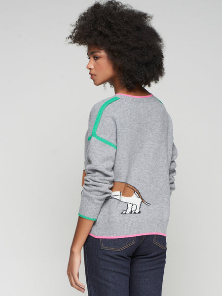 Vilagallo Dog V-Neck Sweater