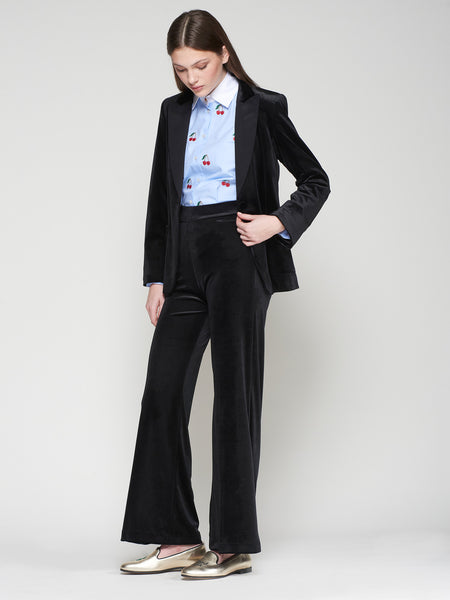 Vilagallo Black Velvet Pants