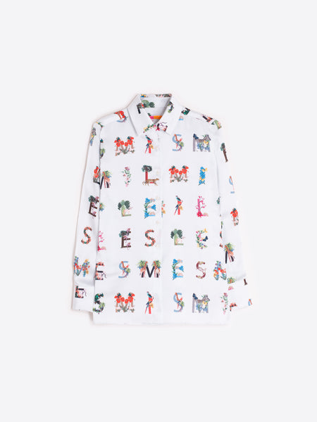 Vilagallo Letters Print Shirt
