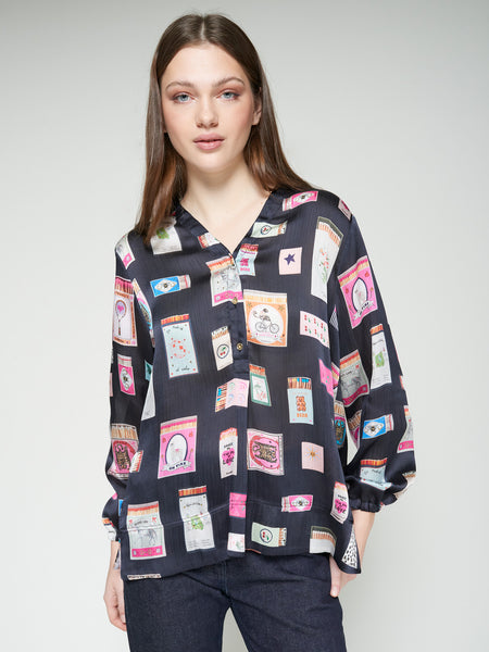 Vilagallo Matchbox Print Top