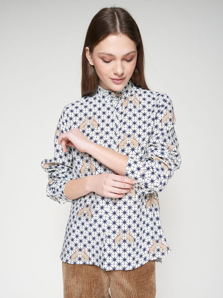 Vilagallo Tiger and Stars Print Shirt