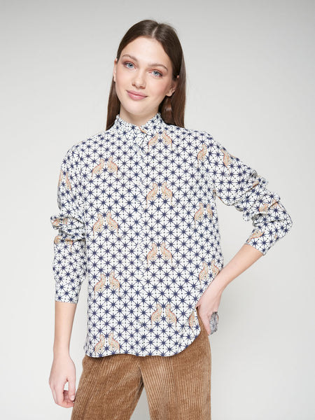 Vilagallo Tiger and Stars Print Shirt