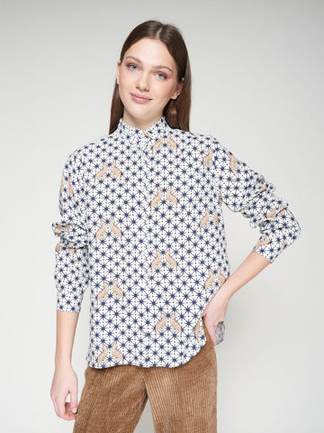 Vilagallo Tiger and Stars Print Shirt
