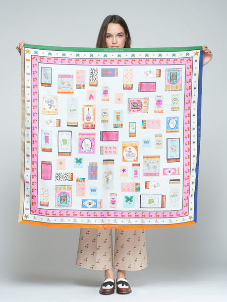 Vilagallo Matchbox Print Scarf