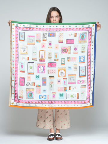 Vilagallo Matchbox Print Scarf