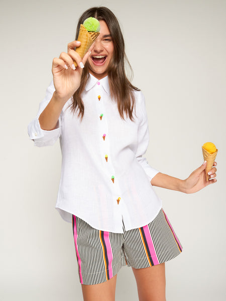 Vilagallo Ice Cream Button Shirt