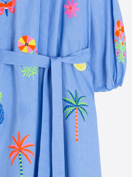 Vilagallo Embroidered Maxi Dress