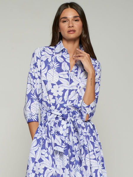 Vilagallo Blue Floral Print Top