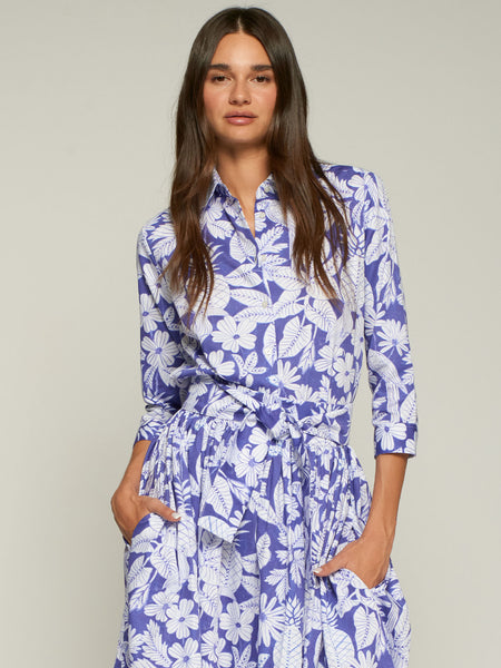 Vilagallo Blue Floral Print Top