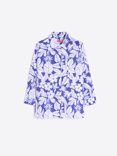 Vilagallo Blue Floral Print Top