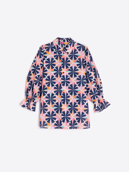 Vilagallo Pinwheel Print Top