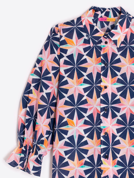 Vilagallo Pinwheel Print Top