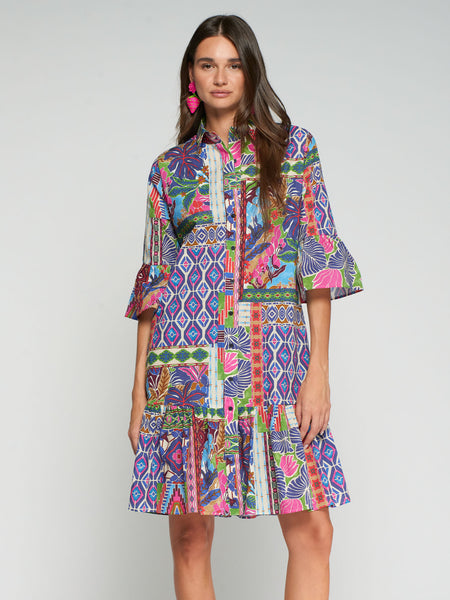 Vilagallo Tropical Print Dress