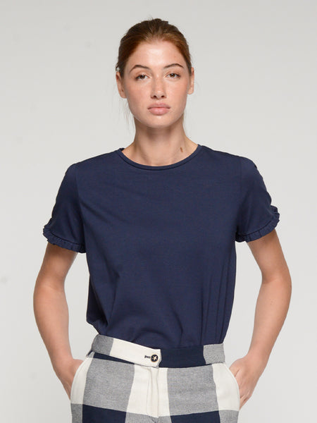 Vilagallo Ruffle Trim Tee