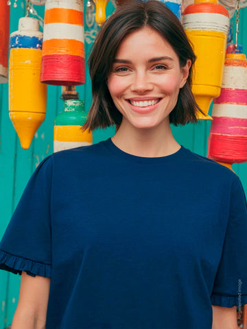 Vilagallo Ruffle Trim Tee