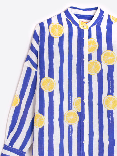 Vilagallo Lemon Stripe Shirt