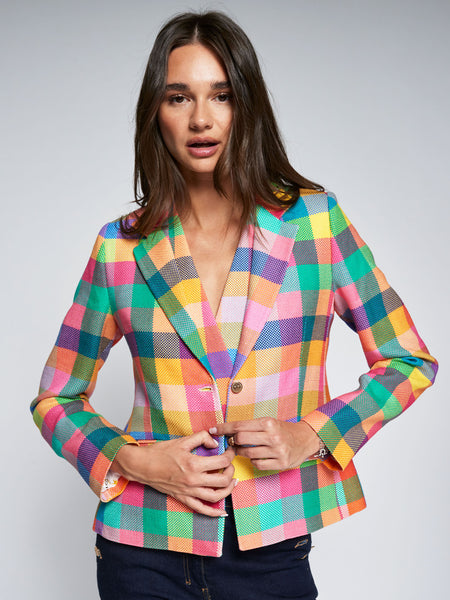 Vilagallo Multicolor Plaid Jacket
