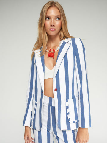 Vilagallo Blue Stripe Blazer