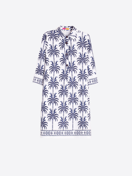 Vilagallo Palm Tree Print Dress